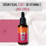 Sérum Facial 3 em 1 de Vitamina C - Max Love®