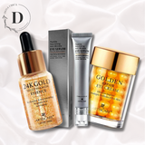 Kit Completo Gold Radiance Beauty - Sérum com Ouro 24k, Creme para os Olhos Anti- Age e Essência Facial | ARTISCARE®