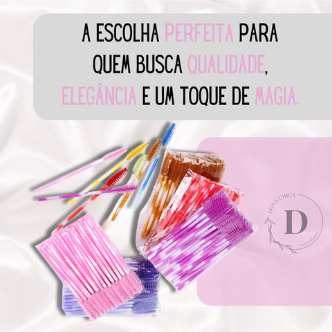 Conjunto de Pincéis Cosméticos | Rainbow Crystal® (50 unidades)