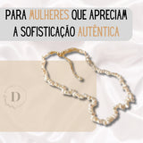 Conjunto de Jóias Pérolas de Água Doce - Pérolas Naturais, Elegância Inigualável | Natural Elegance®